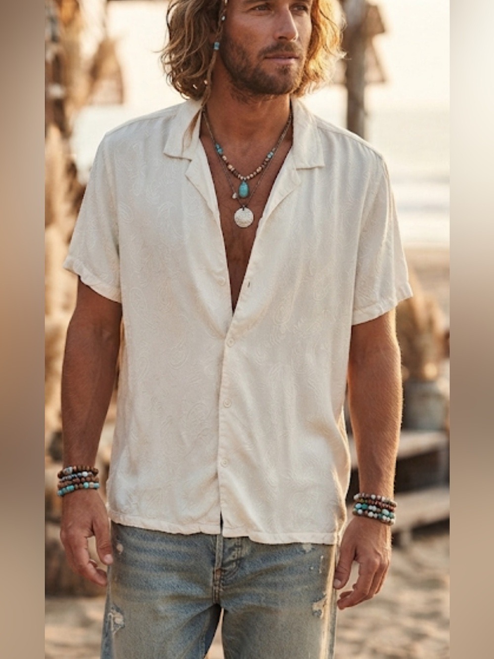 Ricky & Mickey White Short Sleeve Top Relaxed Fit Casual Basic XL